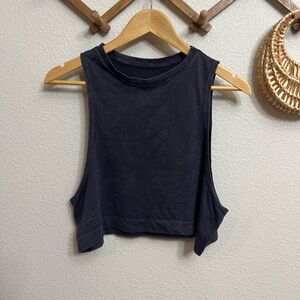 Sleeveless Black Crop Top A by Avocado